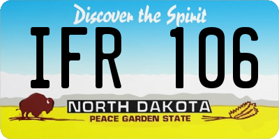 ND license plate IFR106
