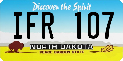 ND license plate IFR107