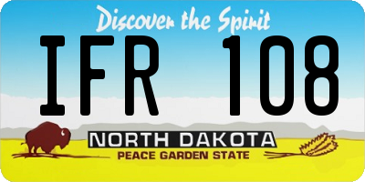 ND license plate IFR108