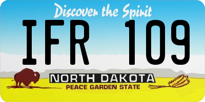 ND license plate IFR109