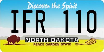 ND license plate IFR110