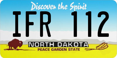 ND license plate IFR112