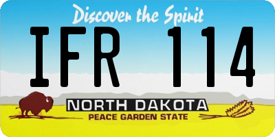 ND license plate IFR114