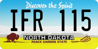 ND license plate IFR115