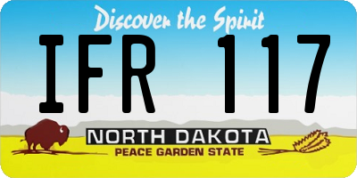 ND license plate IFR117