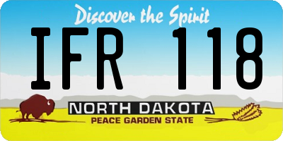 ND license plate IFR118