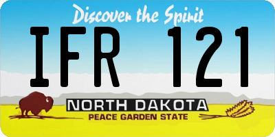 ND license plate IFR121