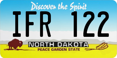 ND license plate IFR122