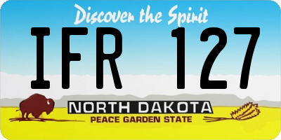 ND license plate IFR127