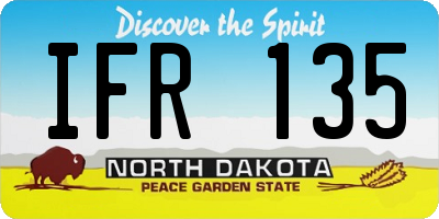 ND license plate IFR135