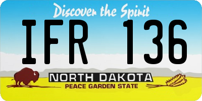 ND license plate IFR136