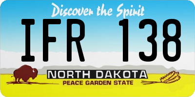 ND license plate IFR138