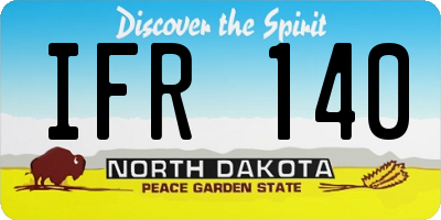 ND license plate IFR140