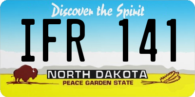 ND license plate IFR141