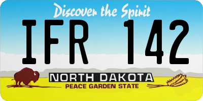 ND license plate IFR142