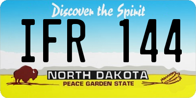 ND license plate IFR144
