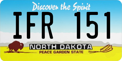 ND license plate IFR151