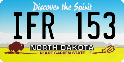 ND license plate IFR153