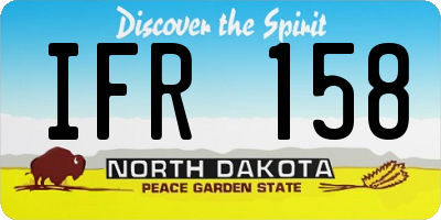 ND license plate IFR158