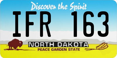 ND license plate IFR163