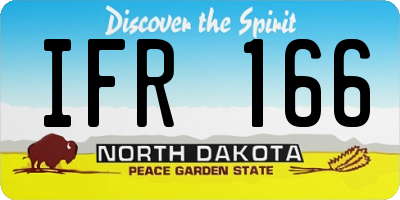 ND license plate IFR166