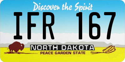 ND license plate IFR167