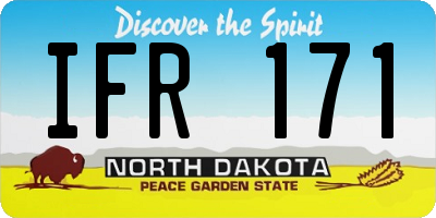 ND license plate IFR171