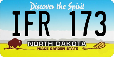 ND license plate IFR173