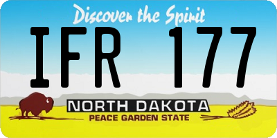 ND license plate IFR177