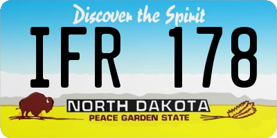 ND license plate IFR178
