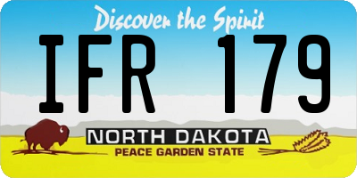 ND license plate IFR179