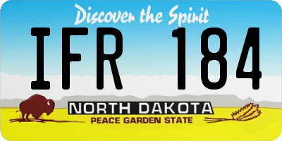 ND license plate IFR184