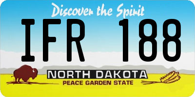 ND license plate IFR188