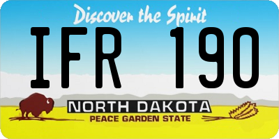 ND license plate IFR190