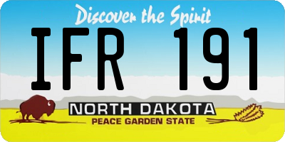 ND license plate IFR191
