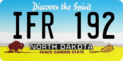 ND license plate IFR192