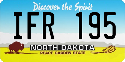 ND license plate IFR195