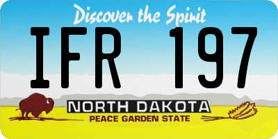 ND license plate IFR197