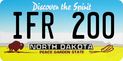 ND license plate IFR200
