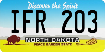 ND license plate IFR203