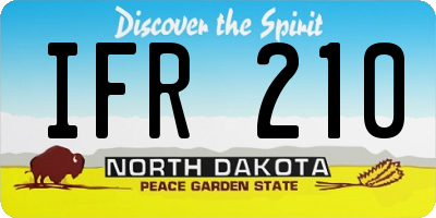 ND license plate IFR210