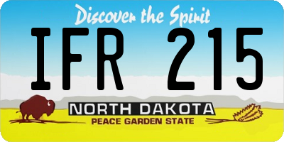 ND license plate IFR215