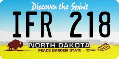 ND license plate IFR218