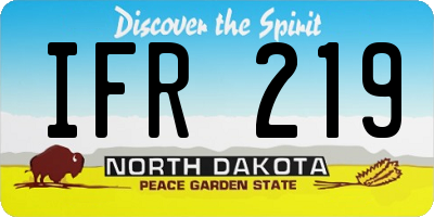 ND license plate IFR219