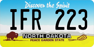 ND license plate IFR223