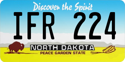 ND license plate IFR224