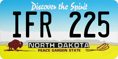 ND license plate IFR225