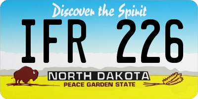ND license plate IFR226