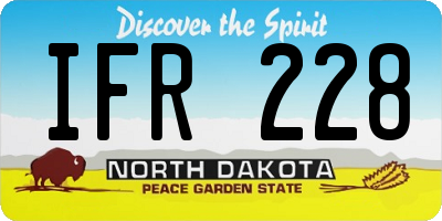 ND license plate IFR228