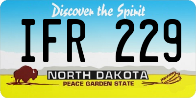 ND license plate IFR229